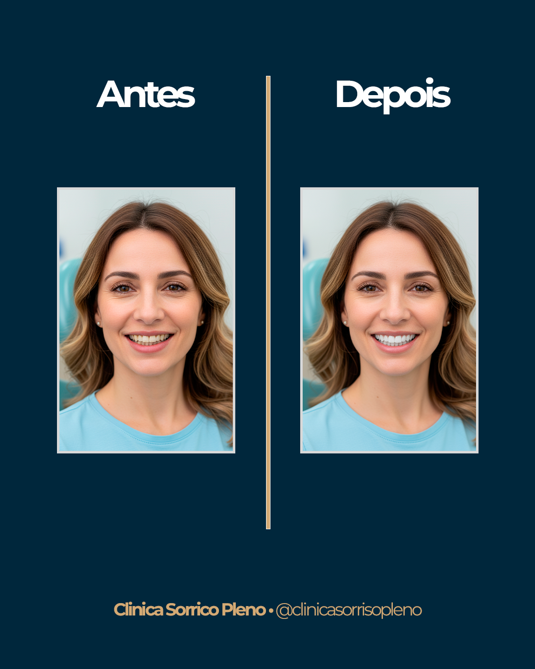 Arte exemplo do guia visual da Clínica Sorriso Pleno